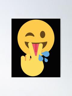 [x]"Funny Sexual Pics With Sayings Icon Emoji Eat Pussy" Poster for Sale ...